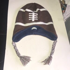 Boy’s Knit Football Beanie with Tassels